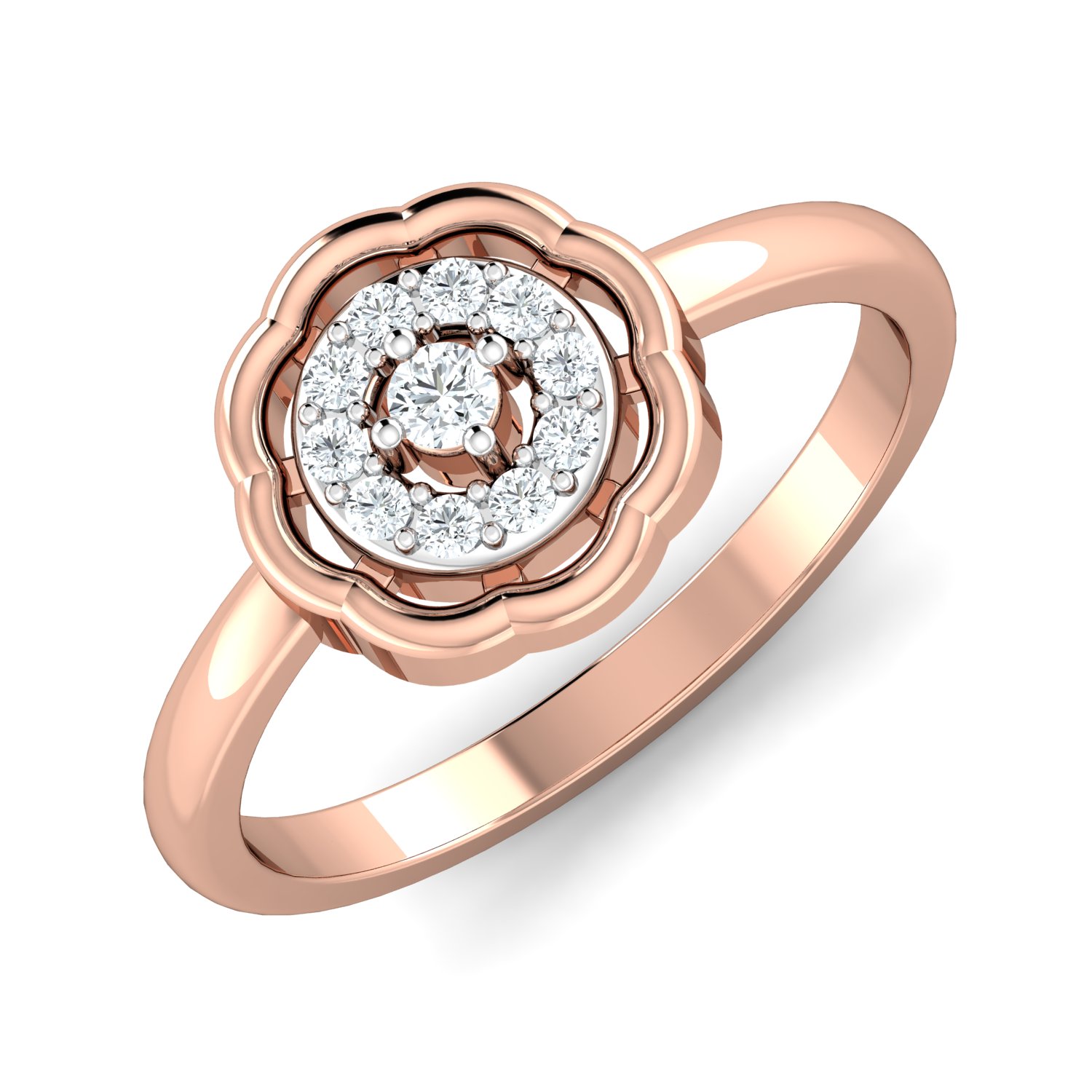 Flower Design American Diamond Ring – JiaJewels